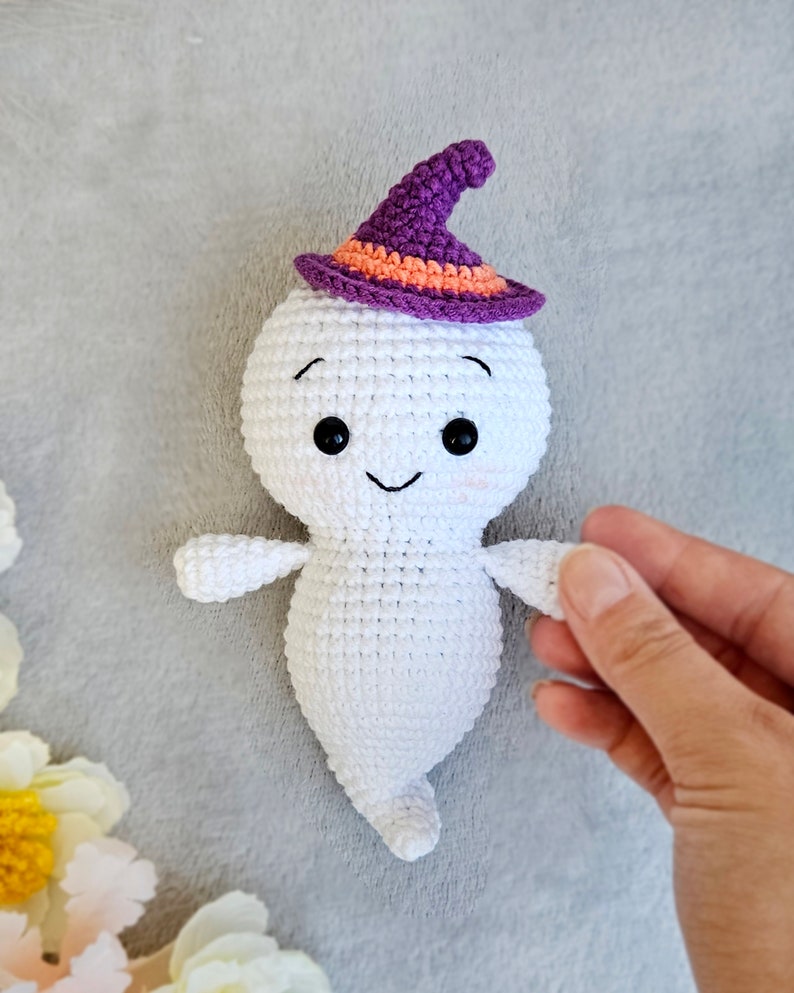 Halloween Amigurumi Ghost Crochet Pattern+Finished Crafts+ Crochet Kit