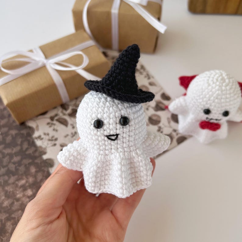 Halloween Ghost Couple Crochet Pattern+Finished Crafts+ Crochet Kit