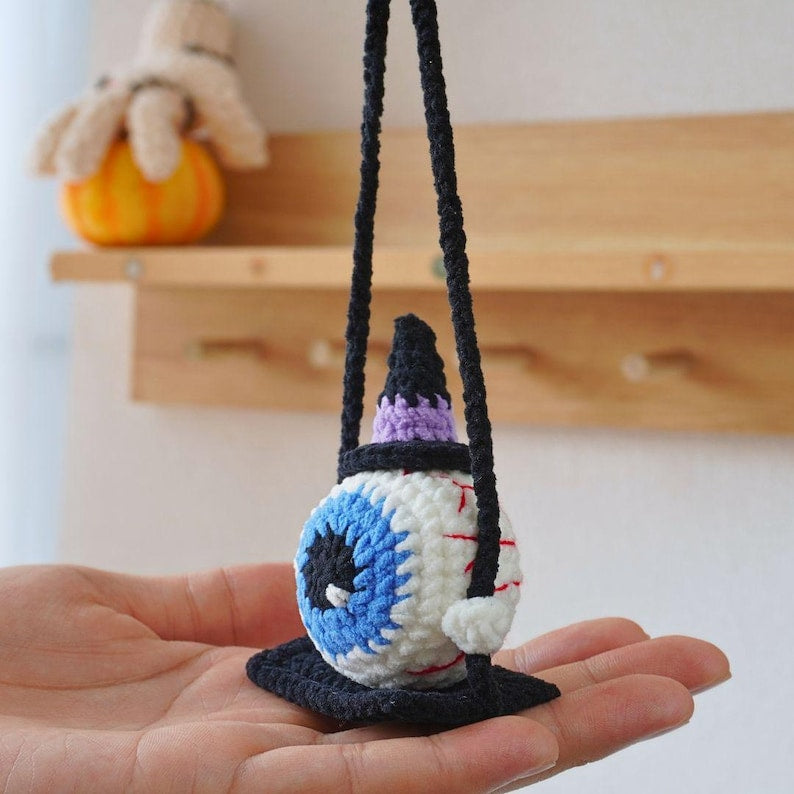 Halloween Candy Eye On Swing Crochet Pattern+Finished Crafts+Crochet Kit