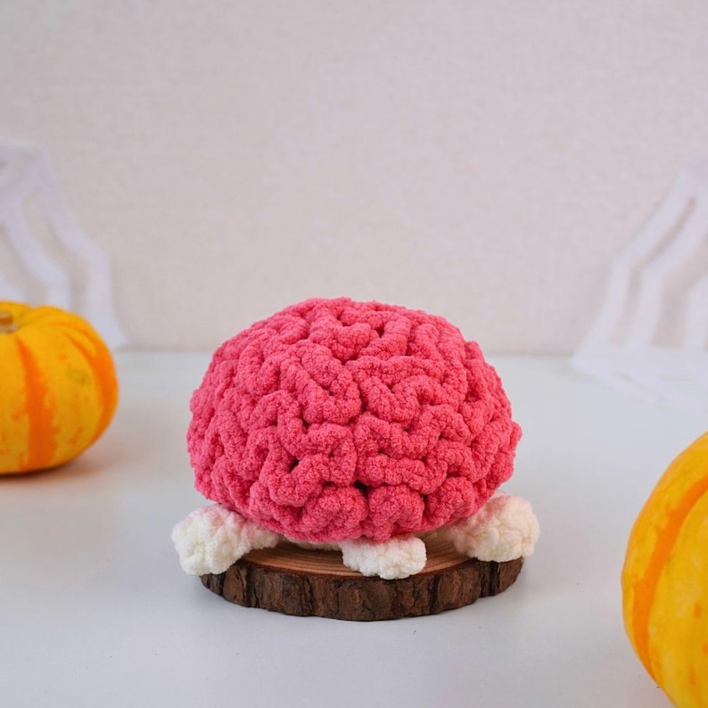 Halloween Brain Turtle No Sew Crochet Pattern +Finished Crafts+ Crochet Kit