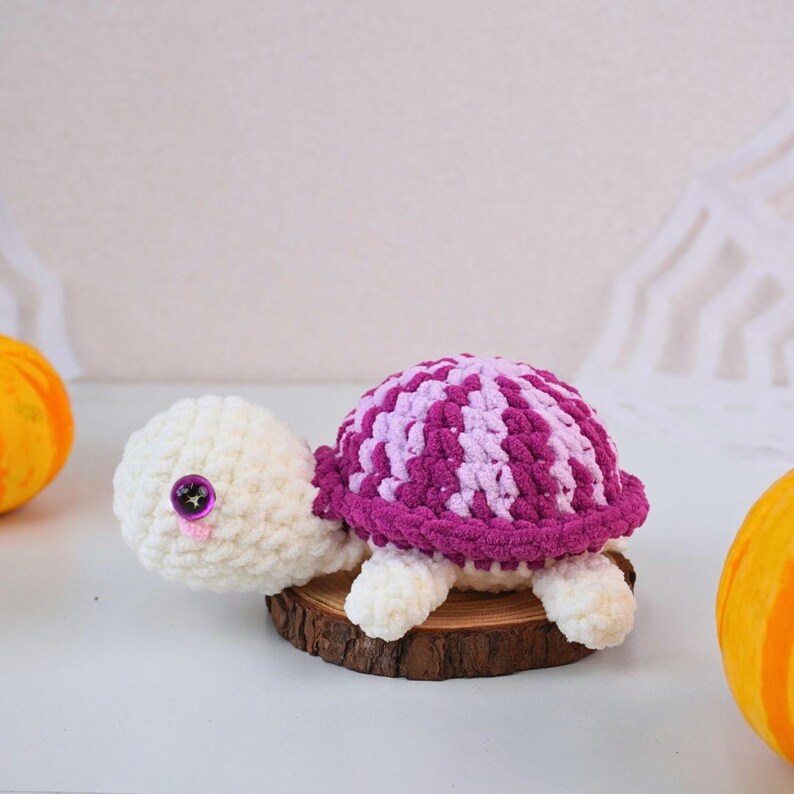 Halloween Candy Turtle No Sew Crochet Pattern +Finished Crafts+ Crochet Kit