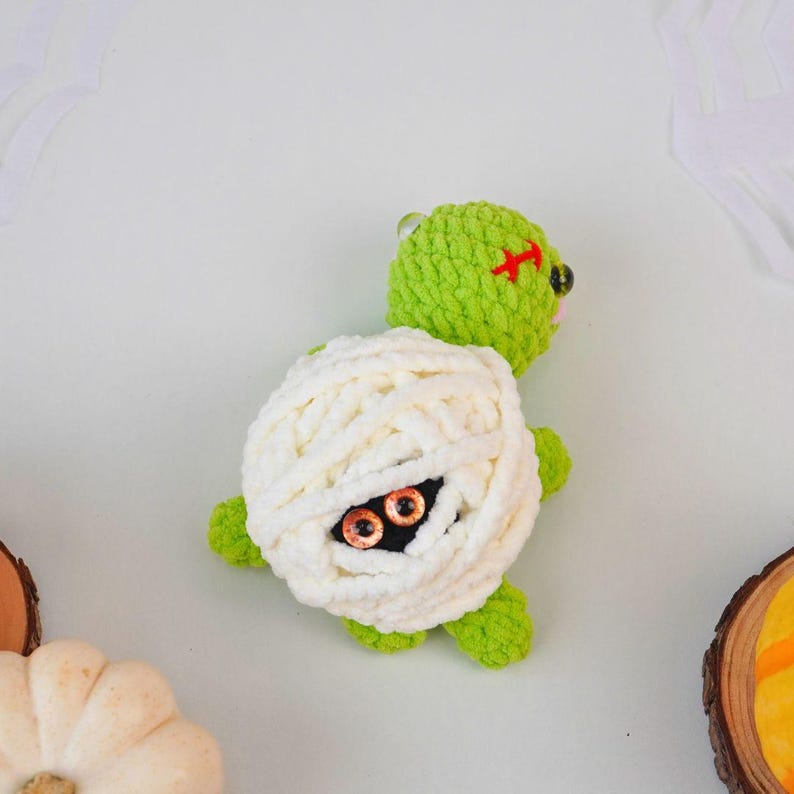 Halloween Frankenstein Turtle No Sew Crochet Pattern +Finished Crafts+ Crochet Kit