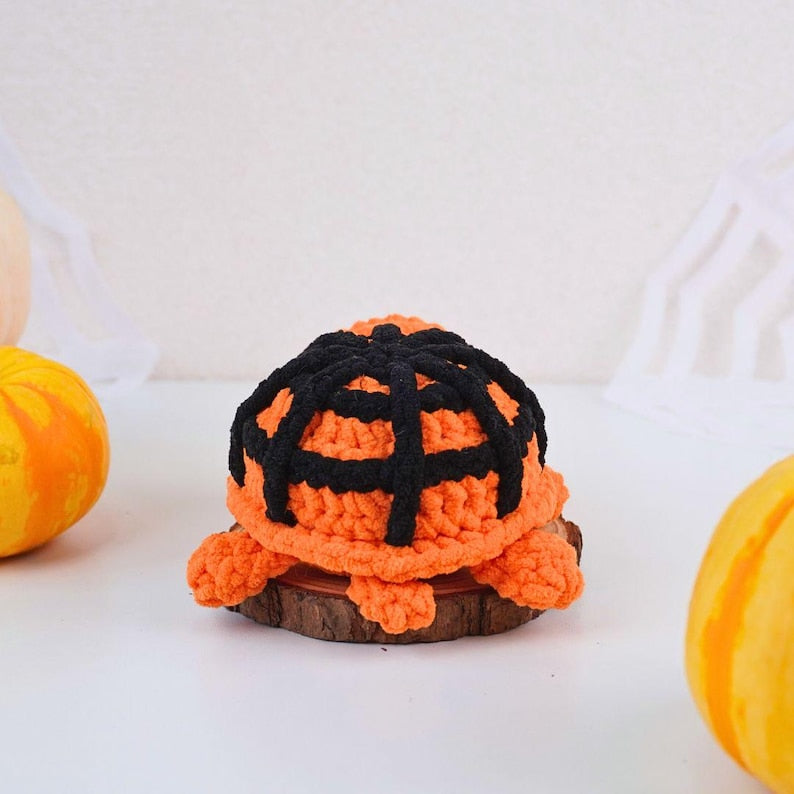 Halloween Spider Turtle No Sew Crochet Pattern +Finished Crafts+ Crochet Kit