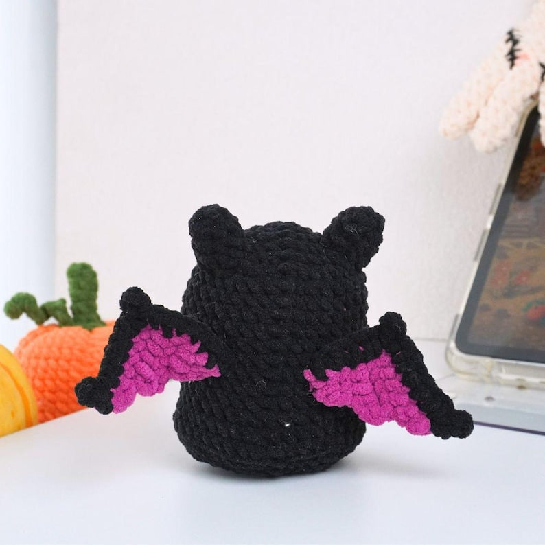 Halloween Ghost Bat Crochet Pattern+Finished Crafts+Crochet Kit