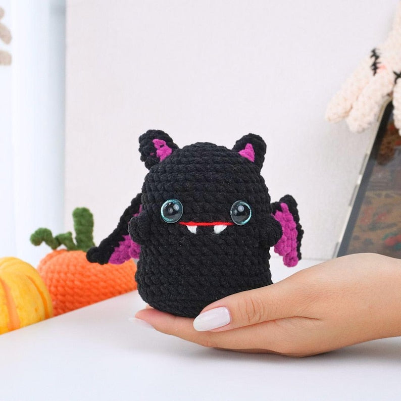 Halloween Ghost Bat Crochet Pattern+Finished Crafts+Crochet Kit