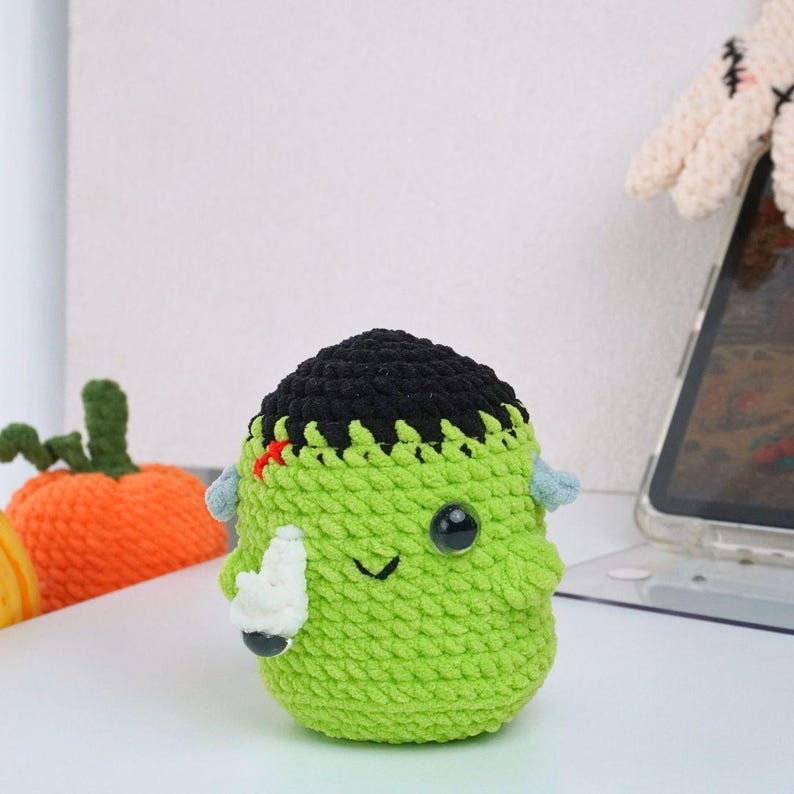 Halloween Ghost Frankenstein Crochet Pattern+Finished Crafts+Crochet Kit