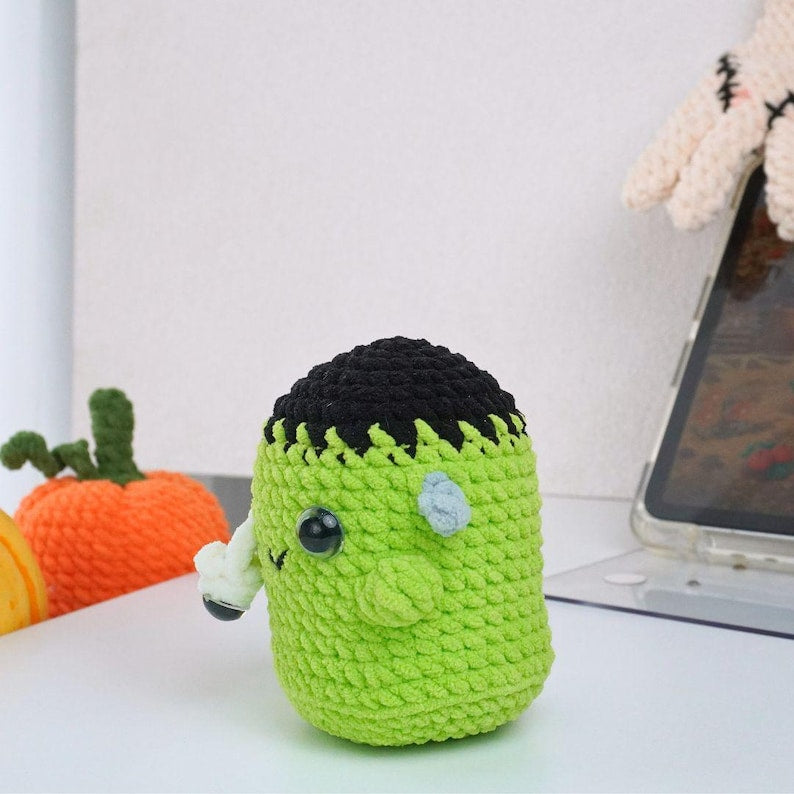 Halloween Ghost Frankenstein Crochet Pattern+Finished Crafts+Crochet Kit