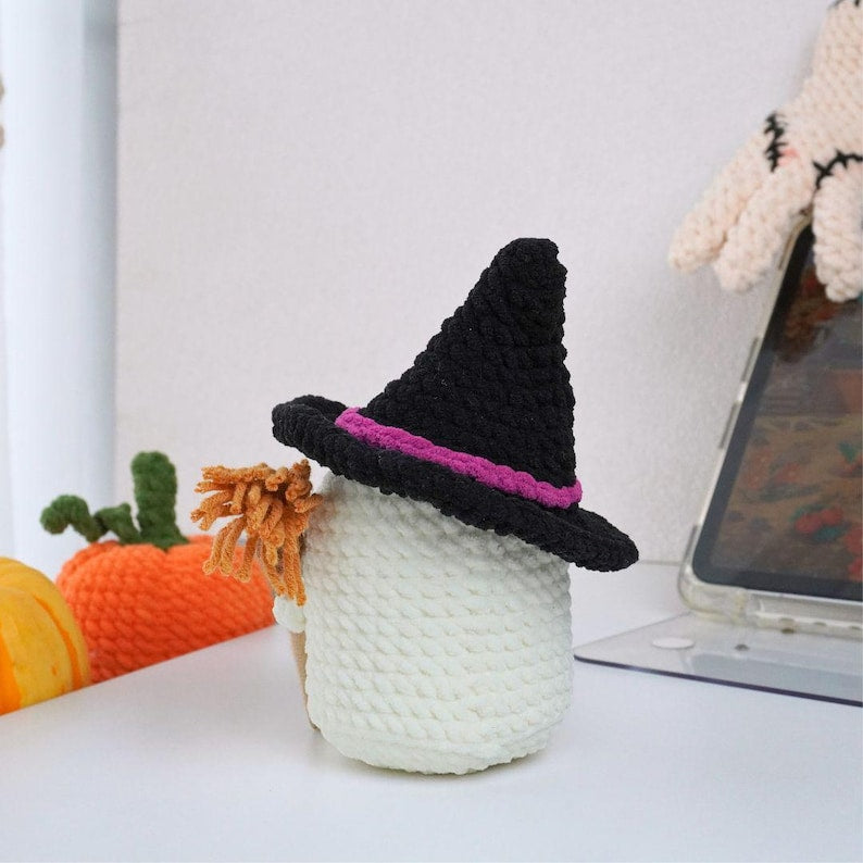 Halloween Witchy Ghost Crochet Pattern+Finished Crafts+Crochet Kit