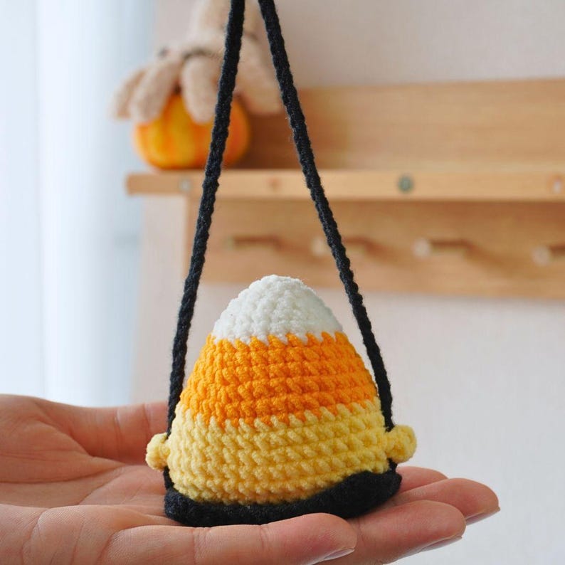 Halloween Candy Corn On Swing Crochet Pattern+Finished Crafts+ Crochet Kit