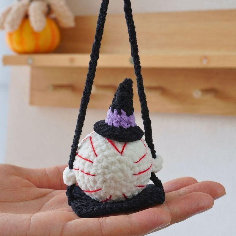 Halloween Candy Eye On Swing Crochet Pattern+Finished Crafts+Crochet Kit