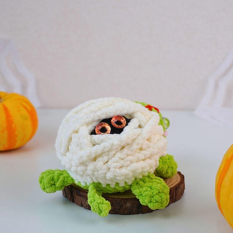 Halloween Frankenstein Turtle No Sew Crochet Pattern +Finished Crafts+ Crochet Kit