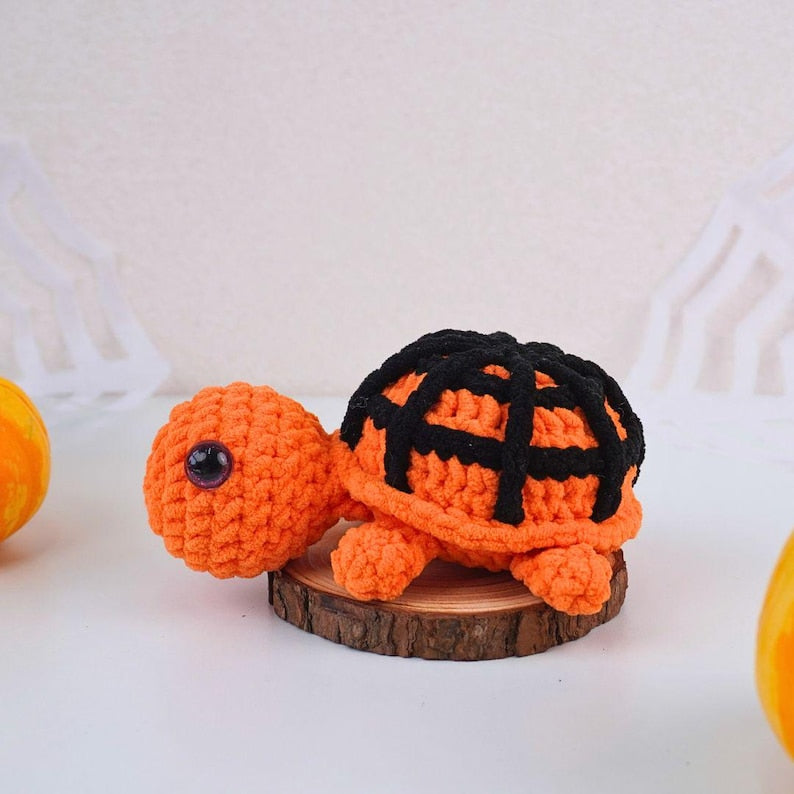 Halloween Spider Turtle No Sew Crochet Pattern +Finished Crafts+ Crochet Kit