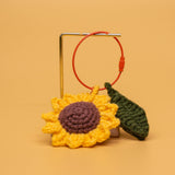 Load image into Gallery viewer, Sunflower Keychain Charm Crochet Kit