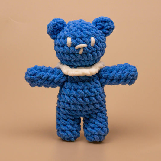 Scarf Teddy Bear Crochet Kit-Blue