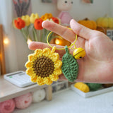 Load image into Gallery viewer, Sunflower Keychain Charm Crochet Kit